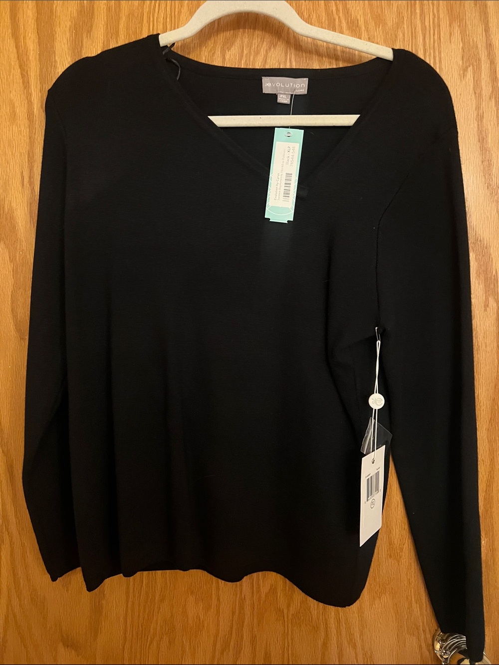 Revolution Women's Black V-Neck Knit Sweater